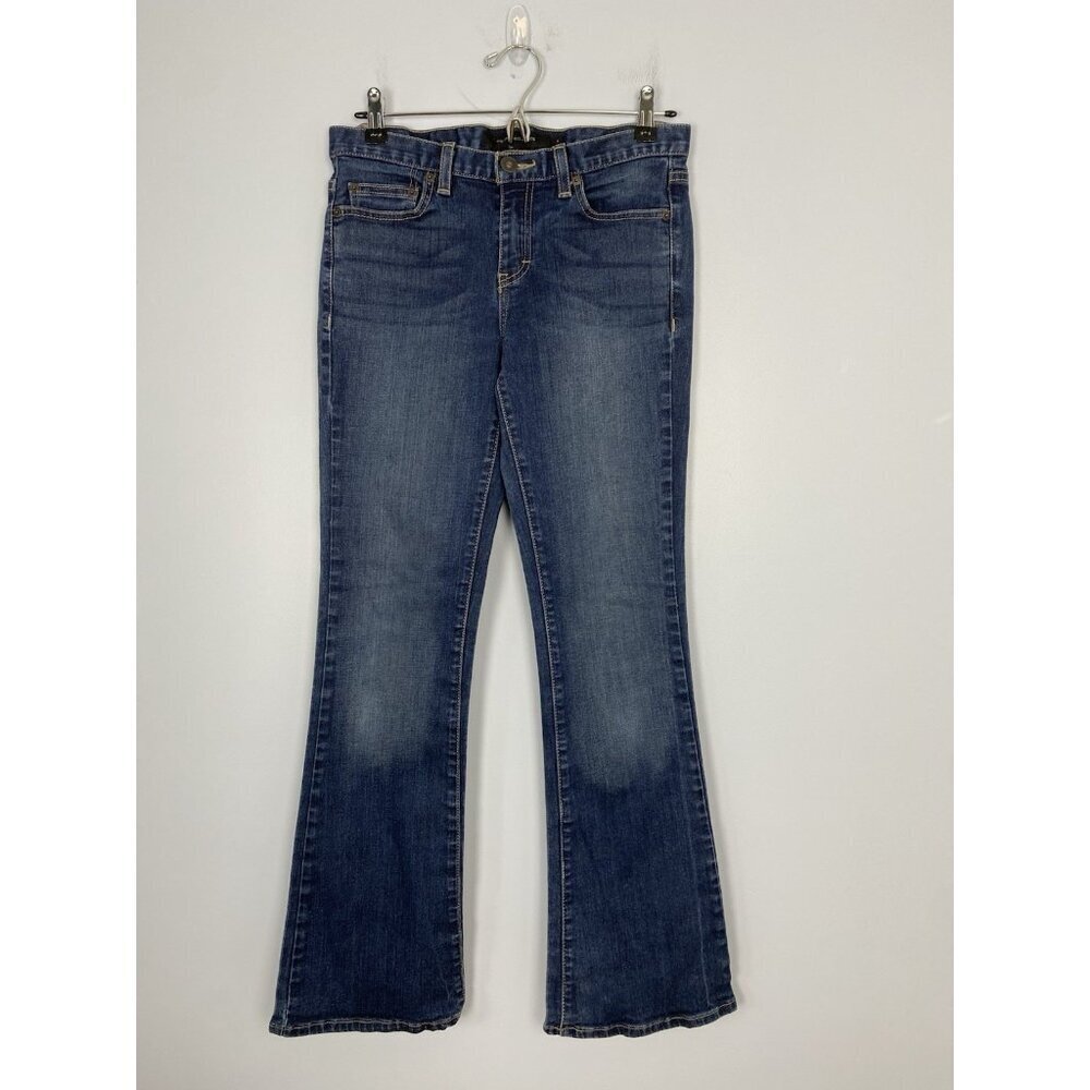Calvin Klein Flare Jeans Womens Size 4 Medium Wash Retro Style Denim Mid Rise